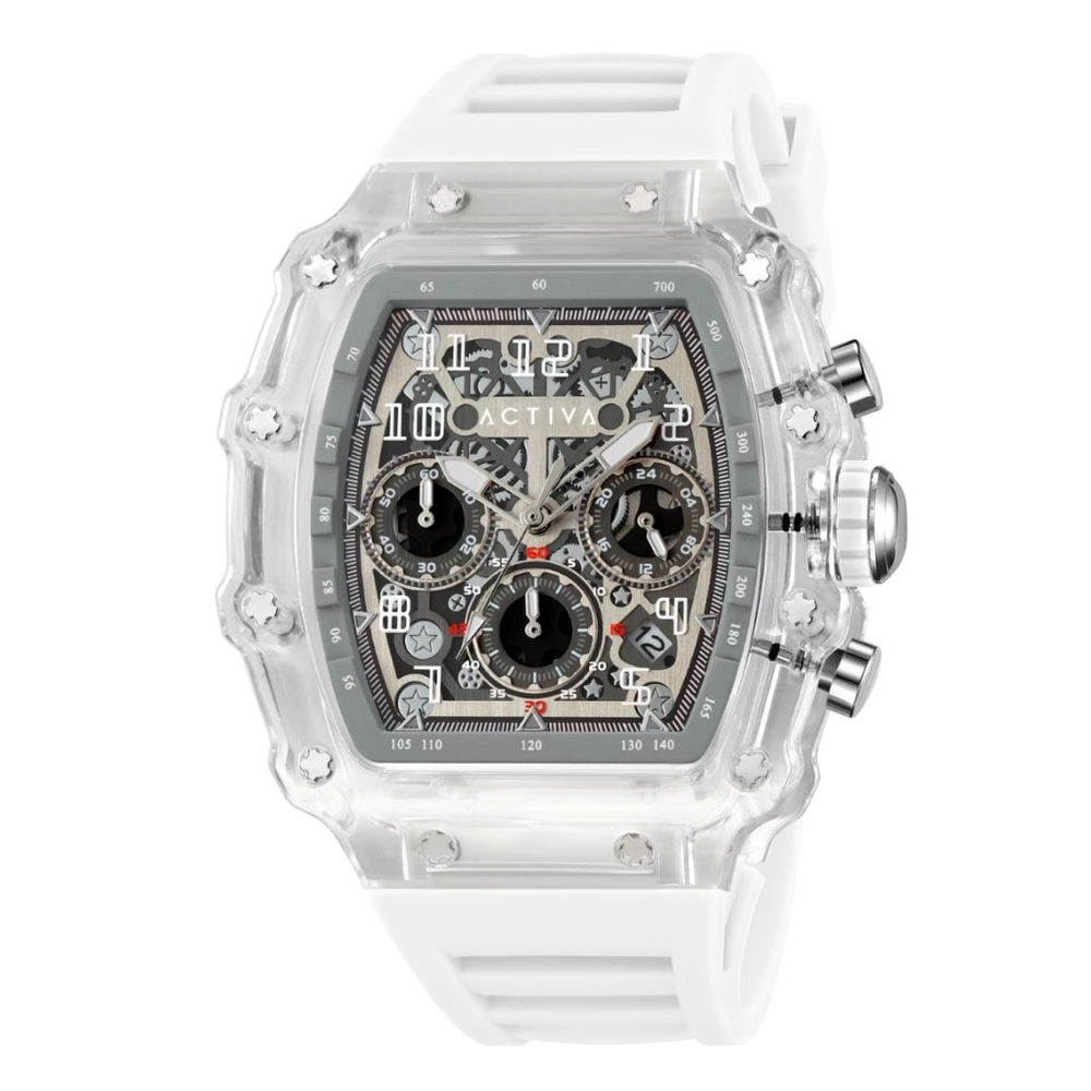Activa X Invicta Men's Watch w/ Skeleton Dial - 44.3mm, White